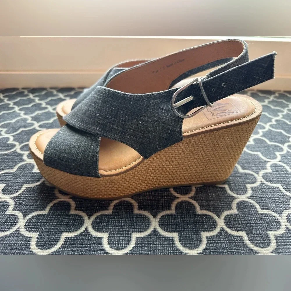 Dolce Vita Denim Cork Wedges- size 7.5W